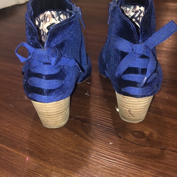 Blue Velvet Booties - Picture 3 of 3
